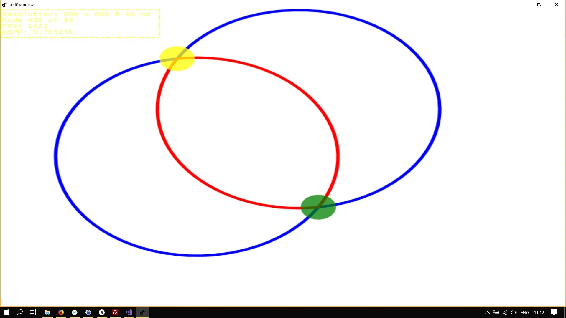 Elliptic arcs through two points