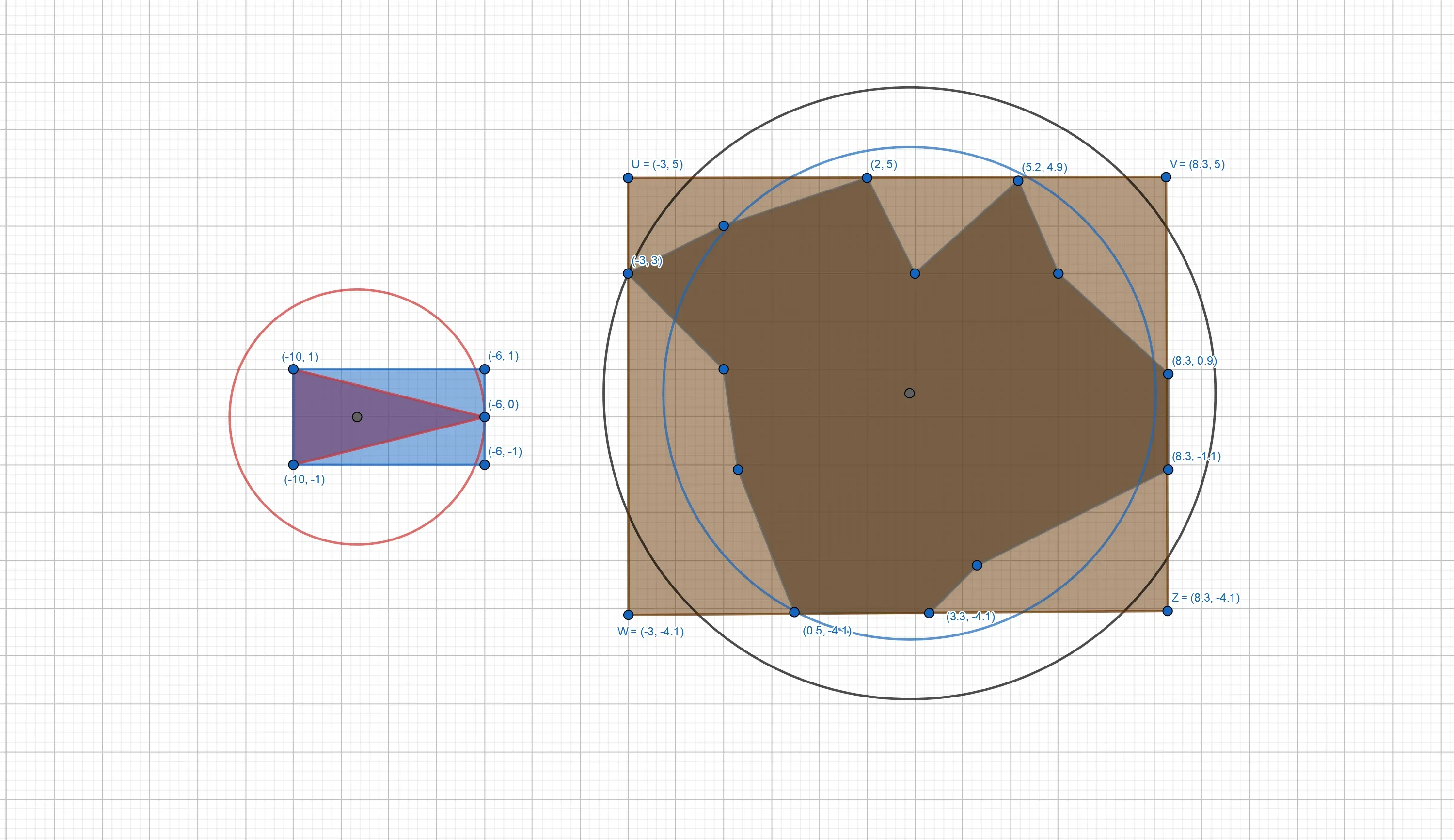 Bounding boxes around polygonal game objects.