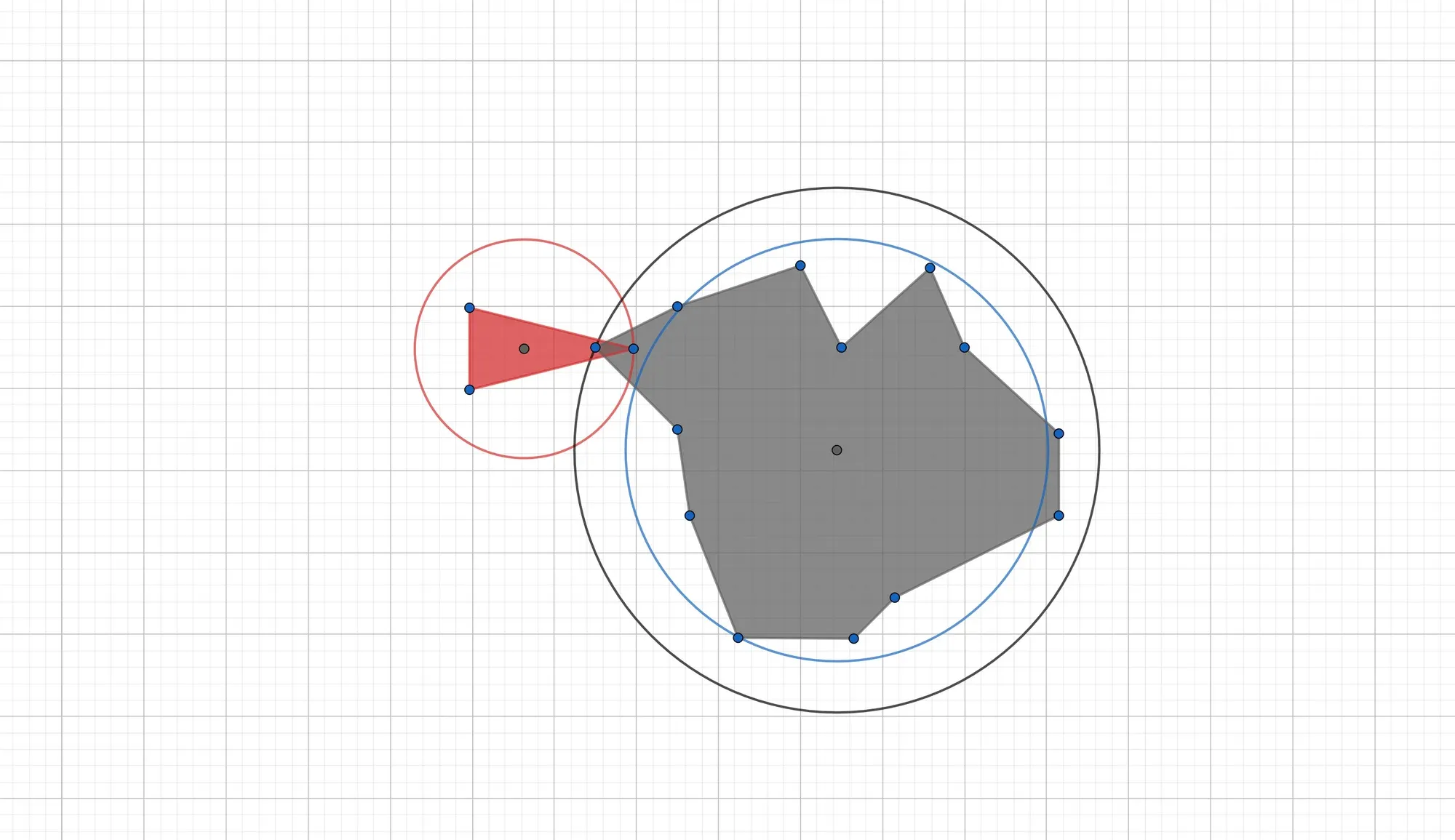 Even though the cockpit is destroyed, the "LaMothe" heuristic reports no collision. Lucky pilot!